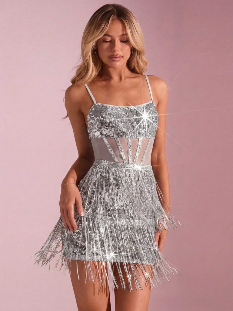 Sequin Tassel Mesh Style