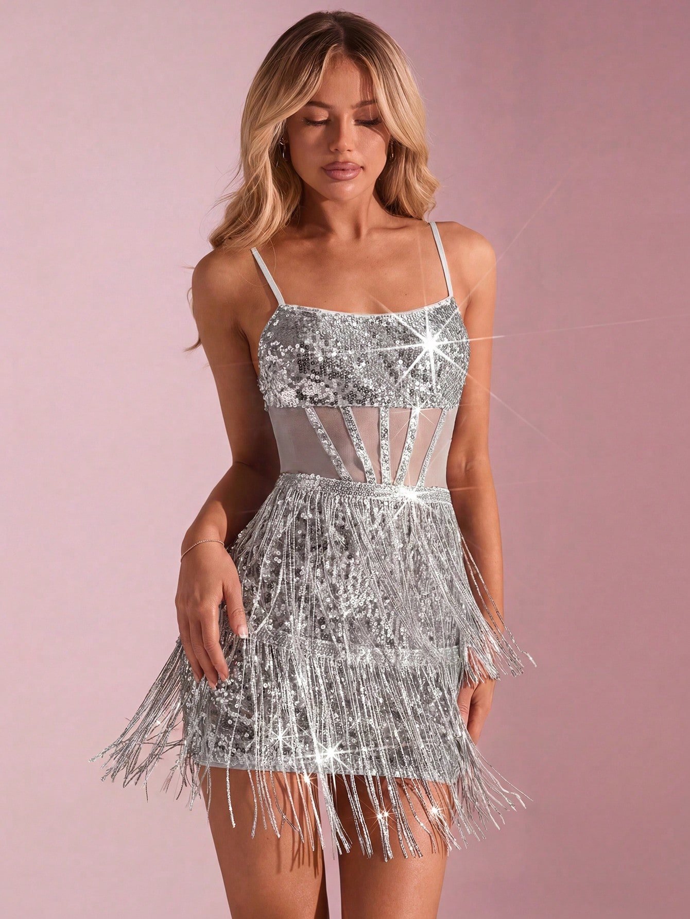 Sequin Tassel Mesh Style